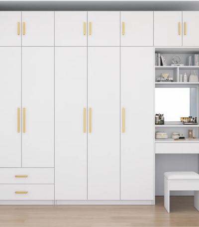 Bahoo KLWCKallan Integrated Full-Wall Wardrobe and Workspace Study Unit for modern UAE interiors.
