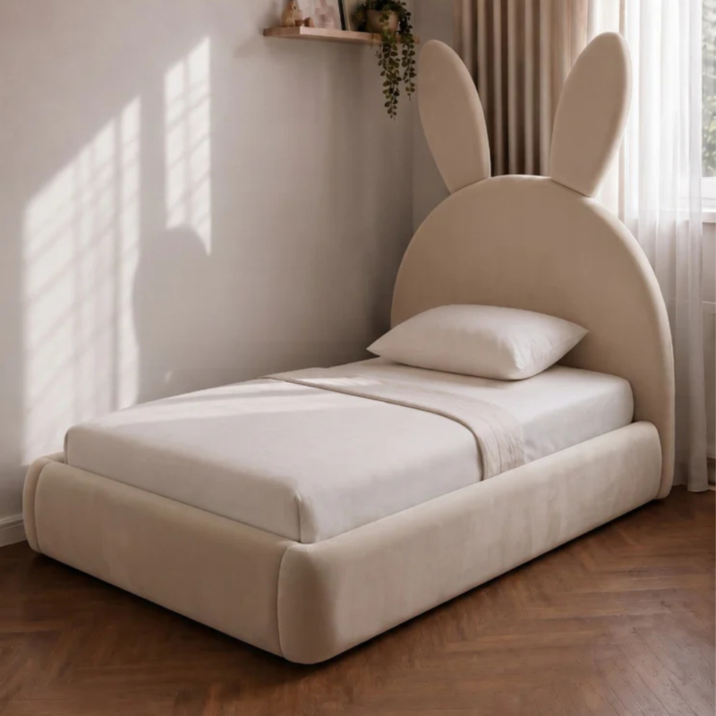 Bahoo Hopper Kids Upholstered Bunny Ear Bed