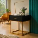 Luxeo Urban Mixed-Material Single Drawer Nightstand - Image 2