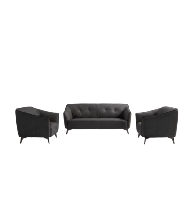 Modern Executive Leather Sofa Set – Ergonomic Office Reception & Lounge Seating