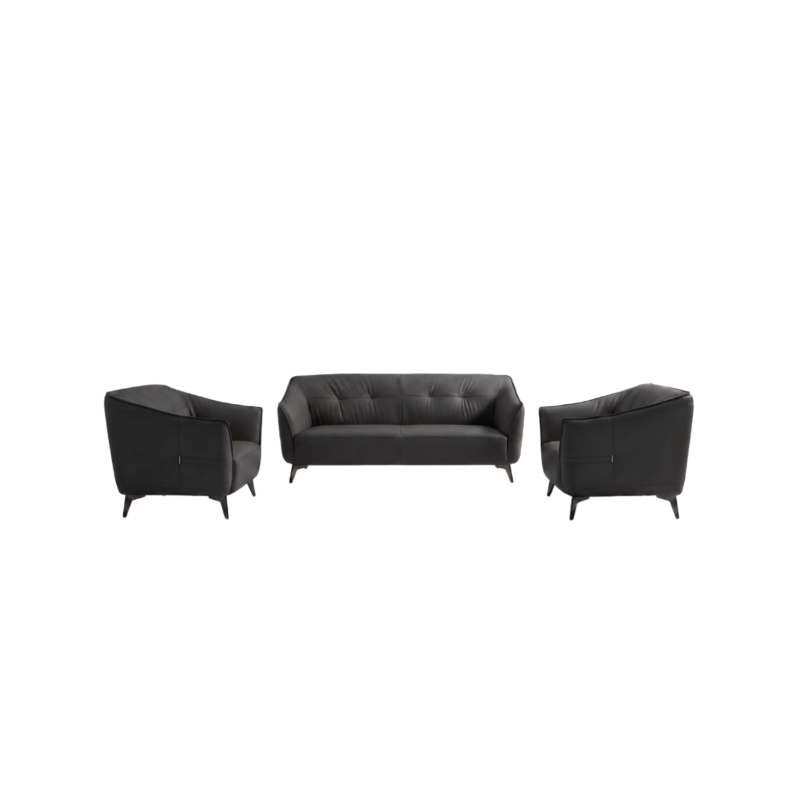 Modern Executive Leather Sofa Set – Ergonomic Office Reception & Lounge Seating