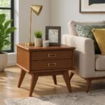 Napa Contemporary Two-Drawer Rectangle Side Table - Image 5