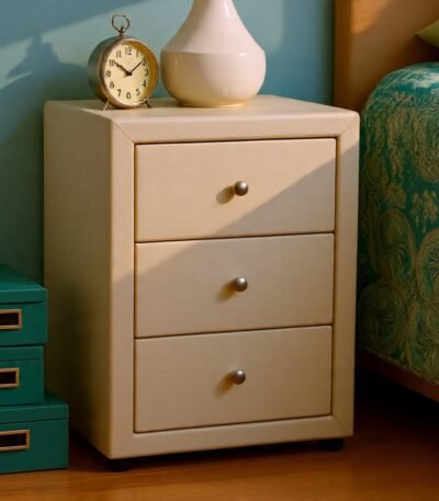 Nelson Tailored 3-Drawer Upholstered Nightstand - Bahoo Interior UAE