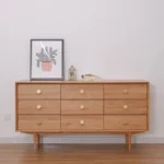 Organic Minimalist Natural Oak Bedroom Dresser - Image 6