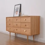 Organic Minimalist Natural Oak Bedroom Dresser - Image 5