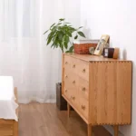 Organic Minimalist Natural Oak Bedroom Dresser - Image 4