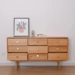 Organic Minimalist Natural Oak Bedroom Dresser - Image 3