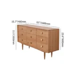 Organic Minimalist Natural Oak Bedroom Dresser - Image 2