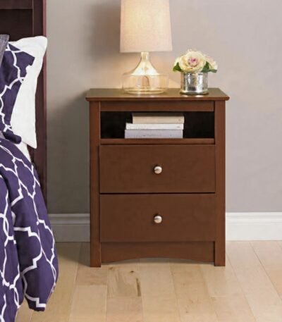 Onyx Sleek Matte Bedside Table - minimalist black nightstand for modern bedroom decor by Bahoo Interior UAE