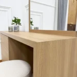 Oaklyn Minimalist Oak Veneer Vanity Set with Mirror & 3 Drawers - Image 6