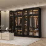 Opal Elite 3-Door Wardrobe with Glass Panels & Integrated LED Lighting - Image 11