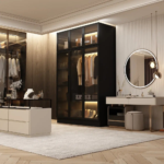 Opal Elite 3-Door Wardrobe with Glass Panels & Integrated LED Lighting - Image 9