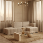 Orlento Modern Bouclé 3-Seater L-Shape Sofa