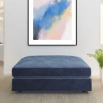 Plush Square Fabric Ottoman Cube Seating - Image 4