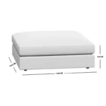 Plush Square Fabric Ottoman Cube Seating - Image 7