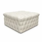 Regal Chesterfield Tufted Square Ottoman – Luxury Upholstered Accent Stool - Image 6