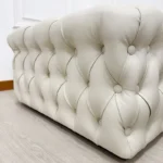 Regal Chesterfield Tufted Square Ottoman – Luxury Upholstered Accent Stool - Image 3