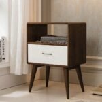 Sater Mid-Century Modern Wood Side Table - Image 2