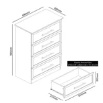 Saga 4-Drawer Accent Chest – Olive & Natural Wood - Image 9