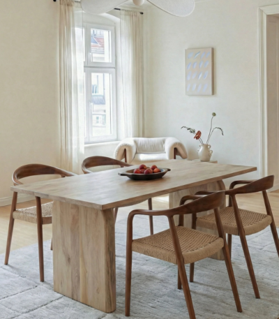 Bahoo Thiago Organic Solid Wood Dining Table