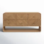 Tahani 6-Drawer Chest with Fluted Oak Finish - Image 4