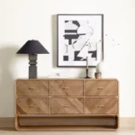 Tahani 6-Drawer Chest with Fluted Oak Finish - Image 3