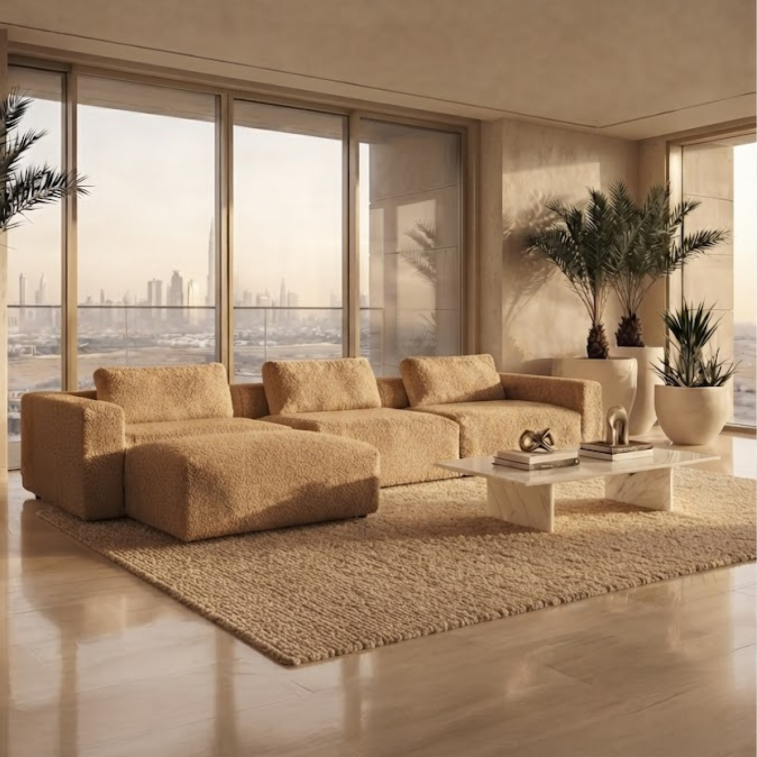 Untitled design (10) Bahoo Xavento Modular 3-Seater Sofa with Ottoman - Image 1