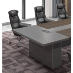 Executive Meeting Table 4800mm Walnut Grey | Premium Boardroom Conference Table UAE - Image 5