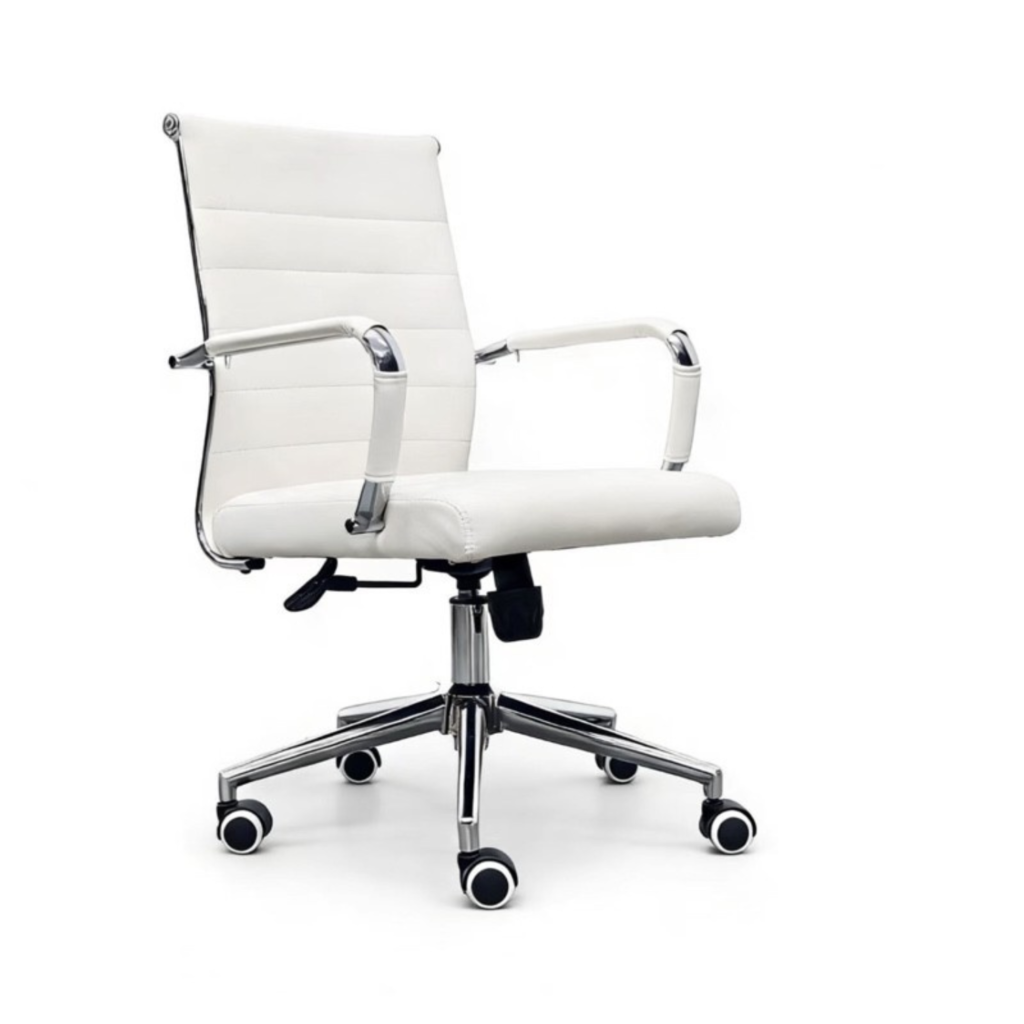 Medium Back Paris Executive Office Chair in White - Ergonomic Office Chair UAE