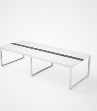 MT-30 Meeting Table with Metal Legs – White & Grey UAE