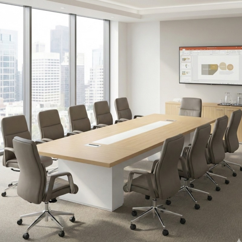 360cm Executive Walnut Grey Meeting Conference Table UAE