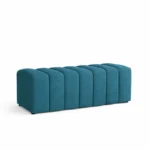 Serene Wave Sculpted Upholstered Bench with Hidden Storage - Image 6