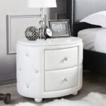Eclipse Oval 2-Drawer Nightstand – Premium Solid Ash Wood & High-Density MDF End Table - Image 4