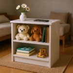 Apex Accent Nightstand – High-Density Engineered Wood with Dual Storage and Drawer Unit