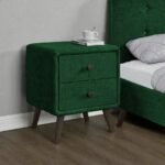 Selene Florid Upholstered Bedside Table - Image 2