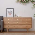 Organic Minimalist Natural Oak Bedroom Dresser - Image 8