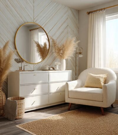 Trego 6-drawer modern wooden dresser in a sleek finish for contemporary bedroom storage by Bahoo Interior UAE