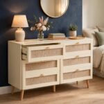 Lumia Woven Cane 6-Drawer Bedroom Dresser - Image 9
