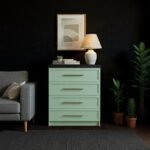 Saga 4-Drawer Accent Chest – Olive & Natural Wood - Image 8