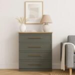 Saga 4-Drawer Accent Chest – Olive & Natural Wood - Image 7
