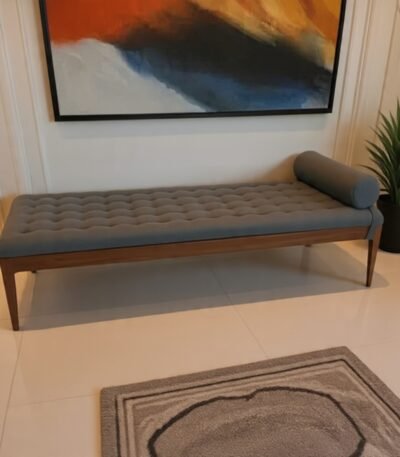 Albert Mid-Century Tufted Walnut Daybed - Elegant Mid-Century Modern Furniture by Bahoo Interior UAE