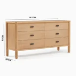 Whitman Solid Wood 6-Drawer Dresser - Image 4