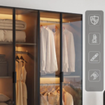 Zenith Luxe Grand Modular Glass Door Wardrobe with Boutique Storage - Image 7