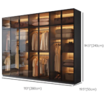 Zenith Luxe Grand Modular Glass Door Wardrobe with Boutique Storage - Image 6