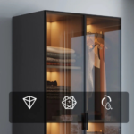 Zenith Luxe Grand Modular Glass Door Wardrobe with Boutique Storage - Image 5