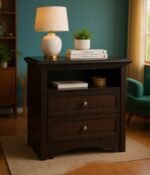 Aergo Prime Transitional Nightstand with Arched Base