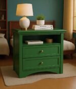 Aergo Prime Transitional Nightstand with Arched Base - Image 4