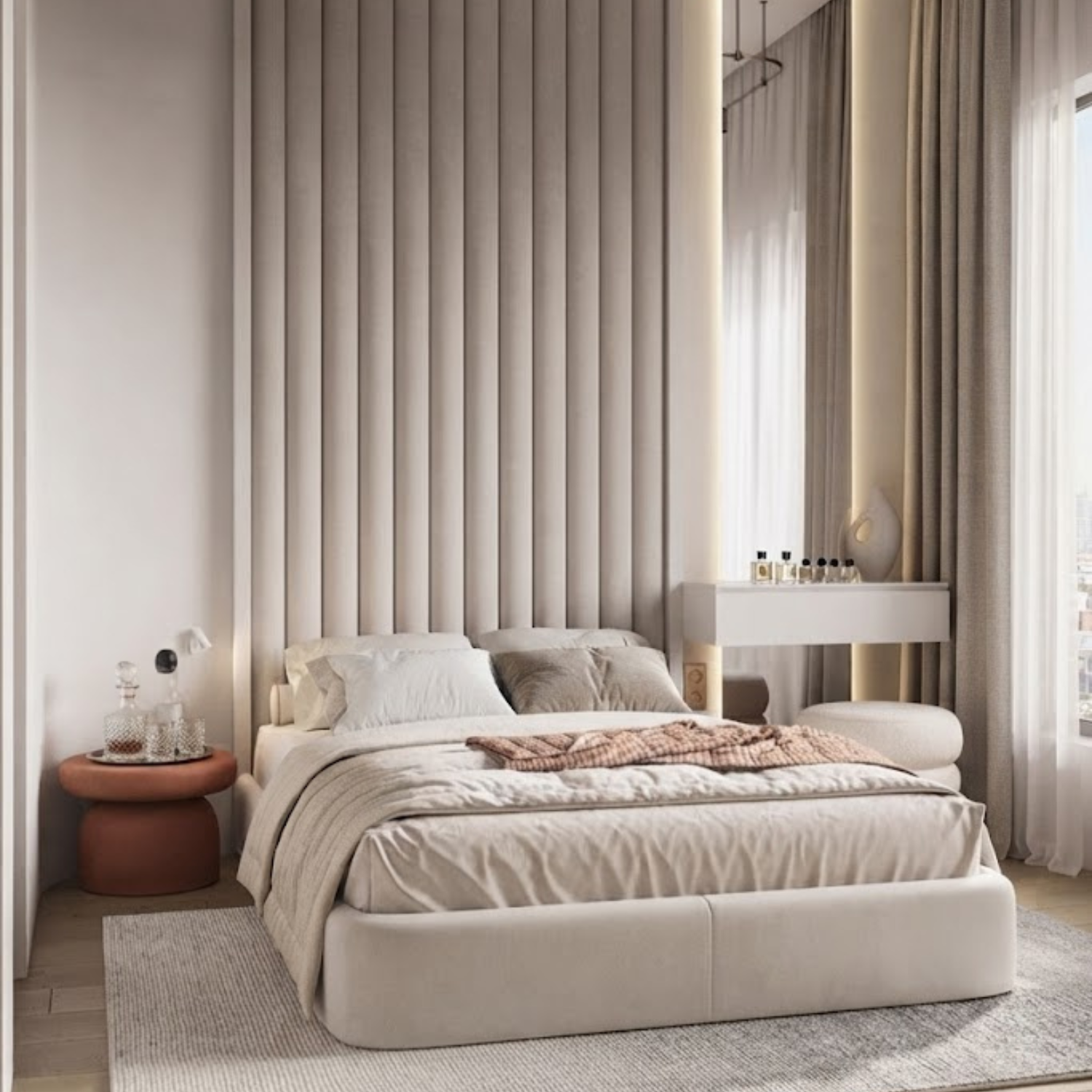 bahoo (5) Bahoo X Seranova Luxury Vertical Panel Upholstered Bed - Image 1