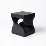 Bahoo Noir Twist Sculptural Side Table - Image 2