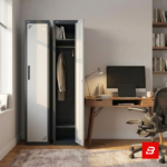 Modern tall single locker storage cabinet with secure locking door for UAE offices and homes